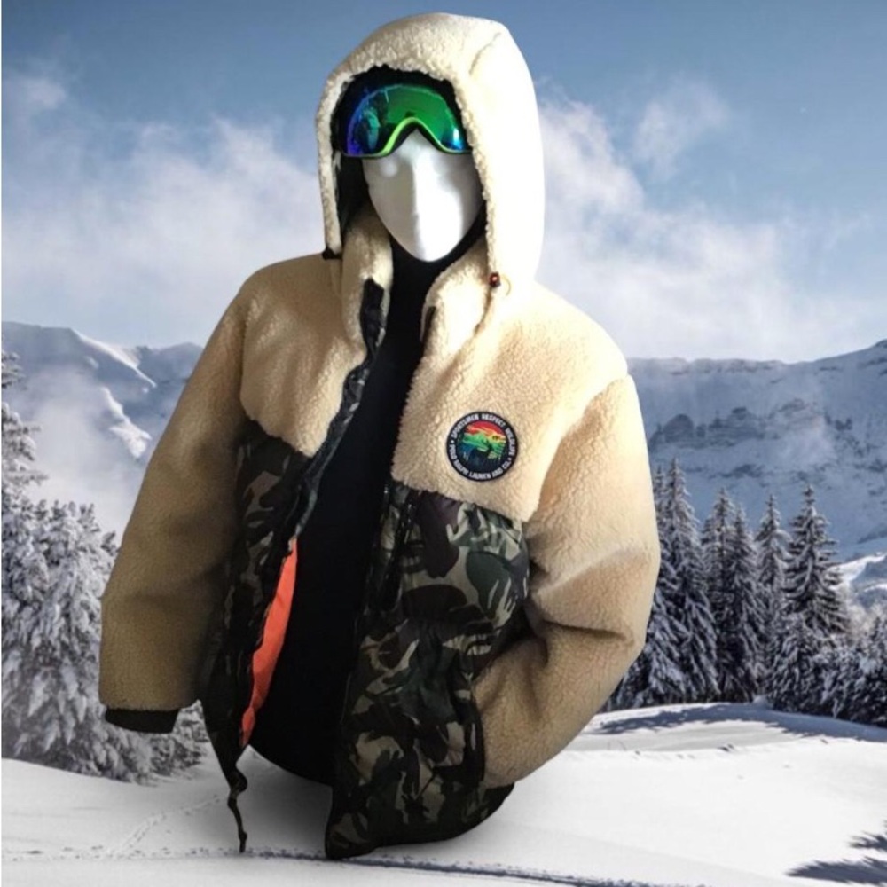 Polo Ralph Lauren Sportsman  Respect Sherpa Camo Hoodie Puffer Jacket
